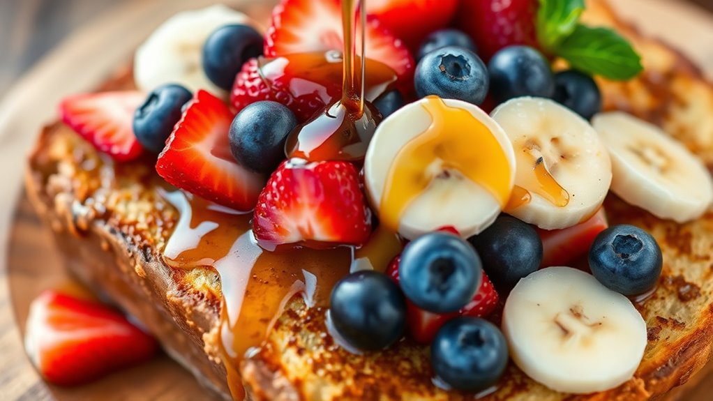 sweet crispy fruit toppings