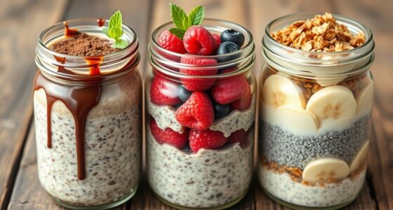 three flavored overnight oats