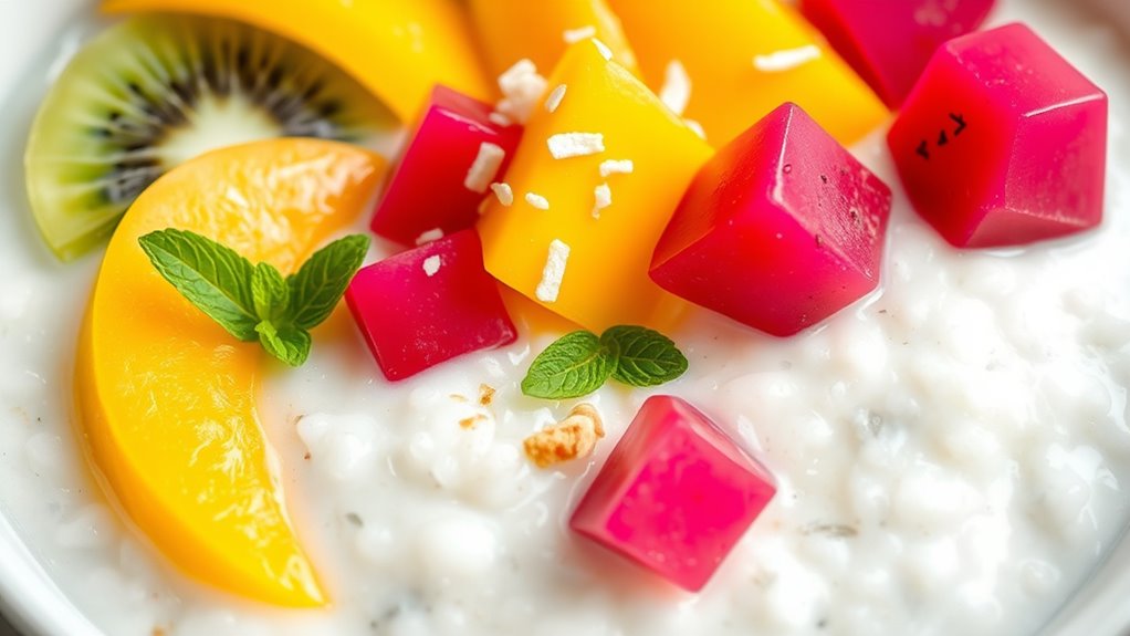 tropical coconut fruit porridge