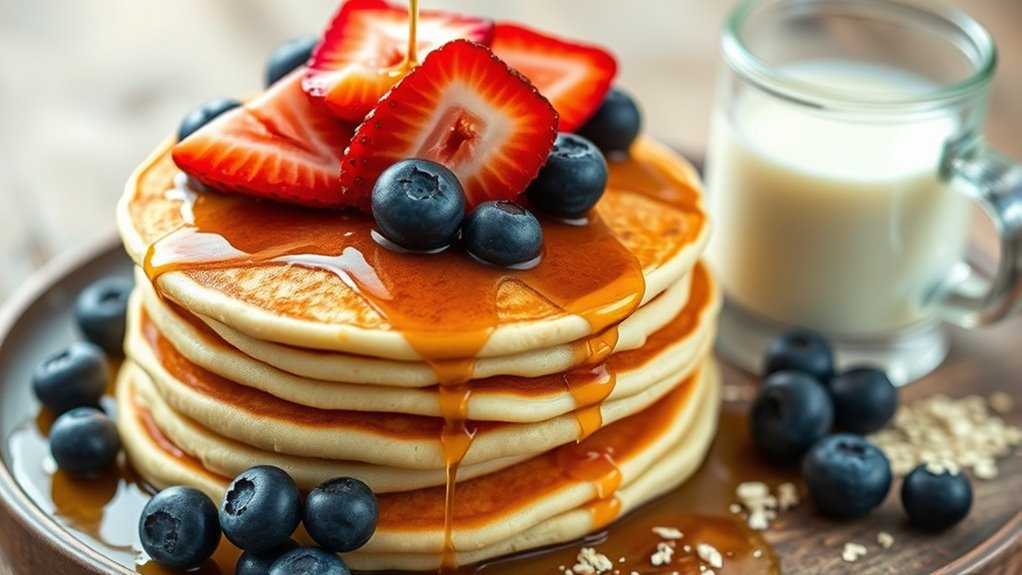 vegan oat milk pancakes