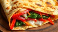 vegetable cheese savory crepes