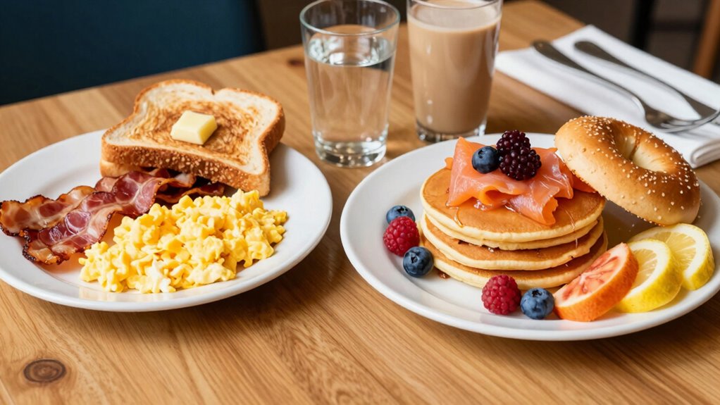 brunch offers larger pricier portions