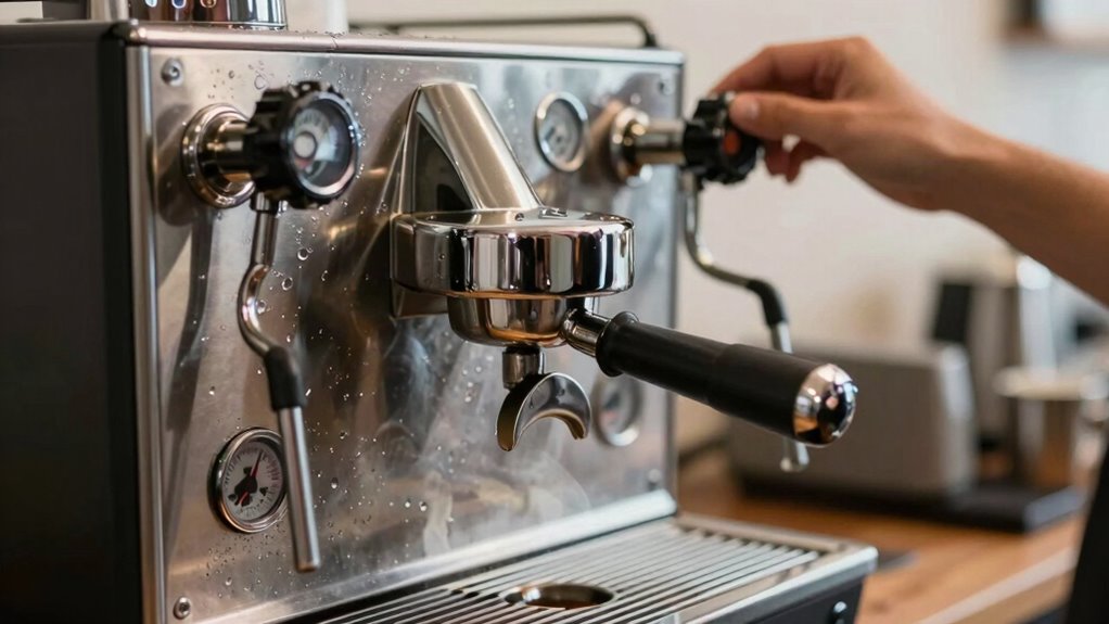 check boiler and steam wand