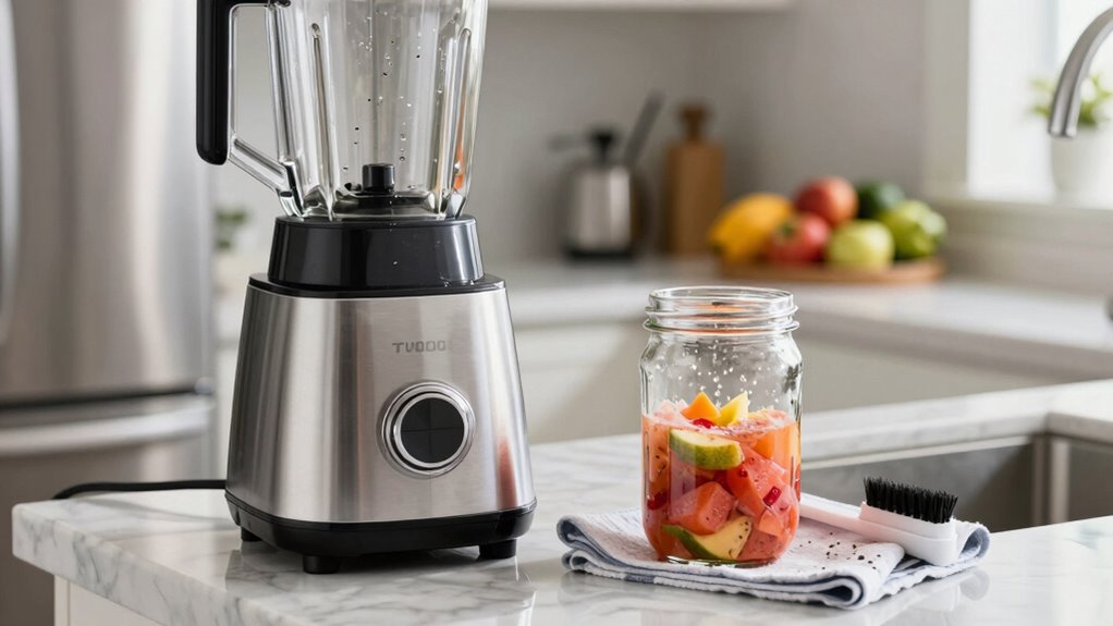 clean blender promptly after use