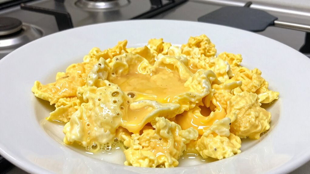 control heat for fluffy eggs