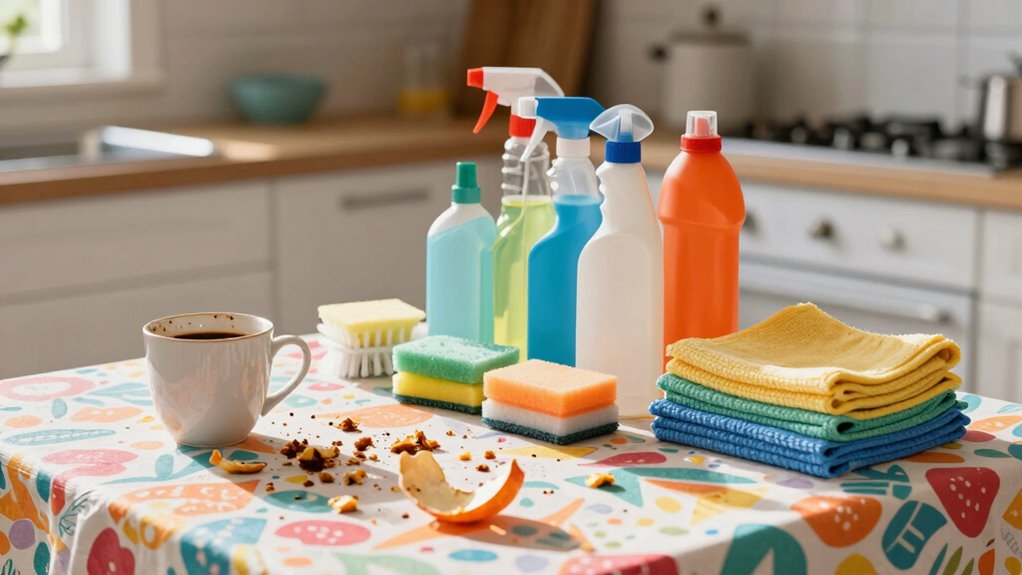 eco friendly cleaning essentials organized