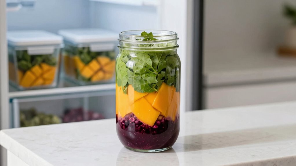 freeze smoothies up to three months