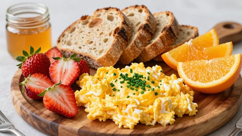 fresh colorful symmetrical plating