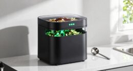 kitchen compost bin setup