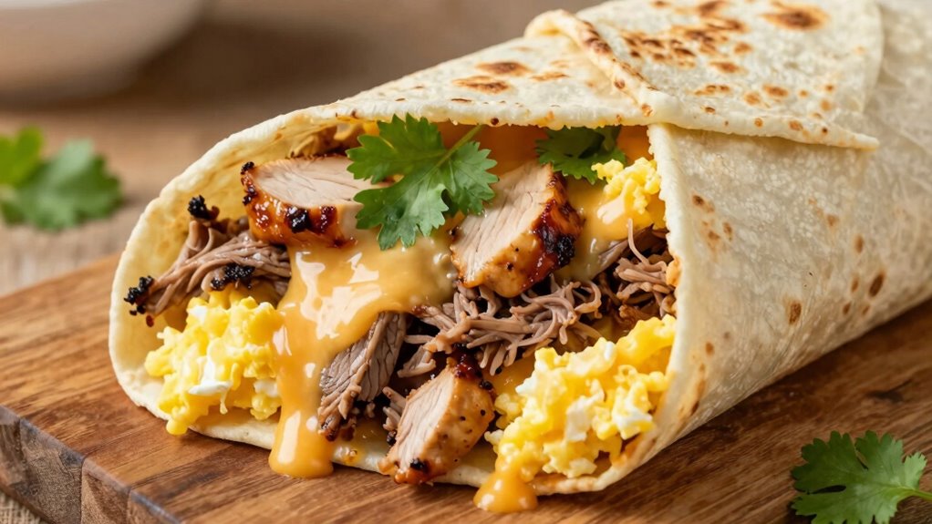 leftover meats in wraps