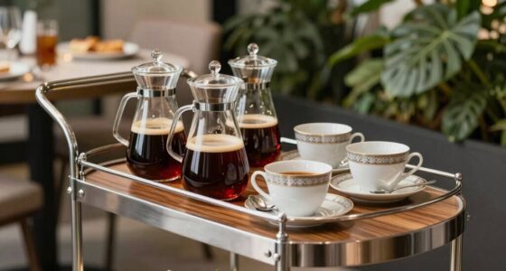 luxury brunch coffee carts