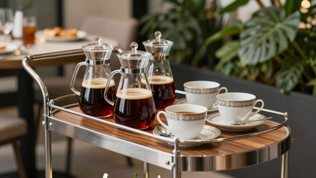 luxury brunch coffee carts