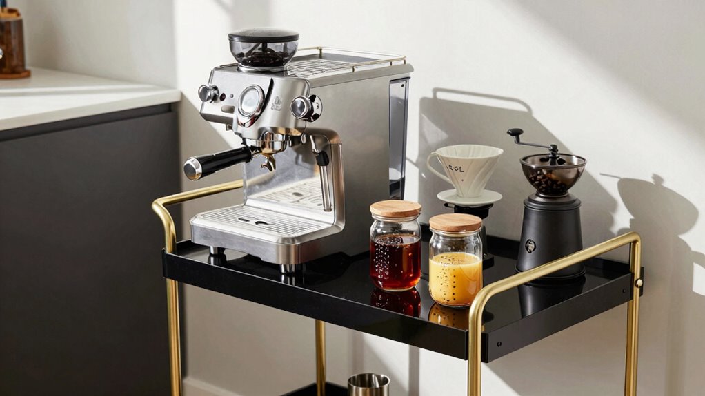 luxury coffee cart selections