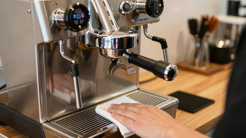 maintain espresso machine regularly