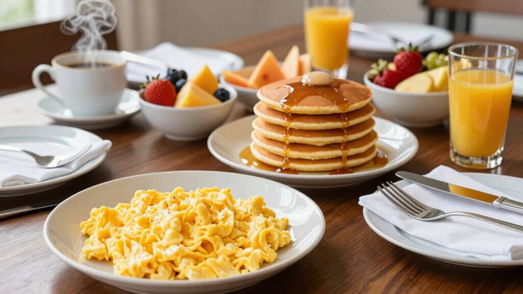 mindful colorful breakfast presentation