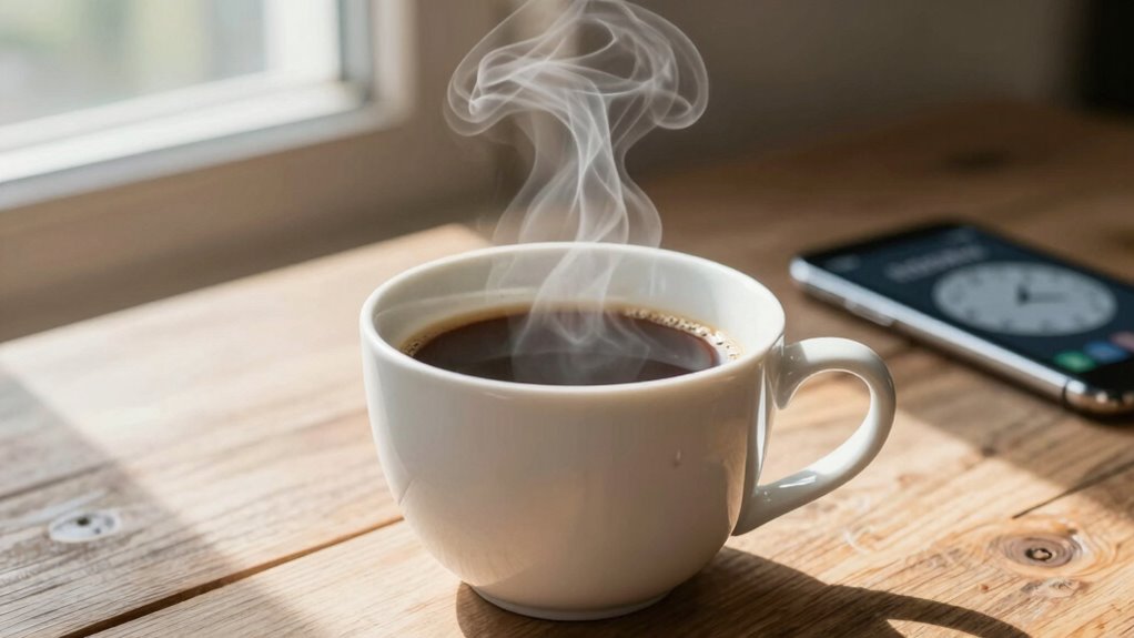 morning caffeine consumption timing