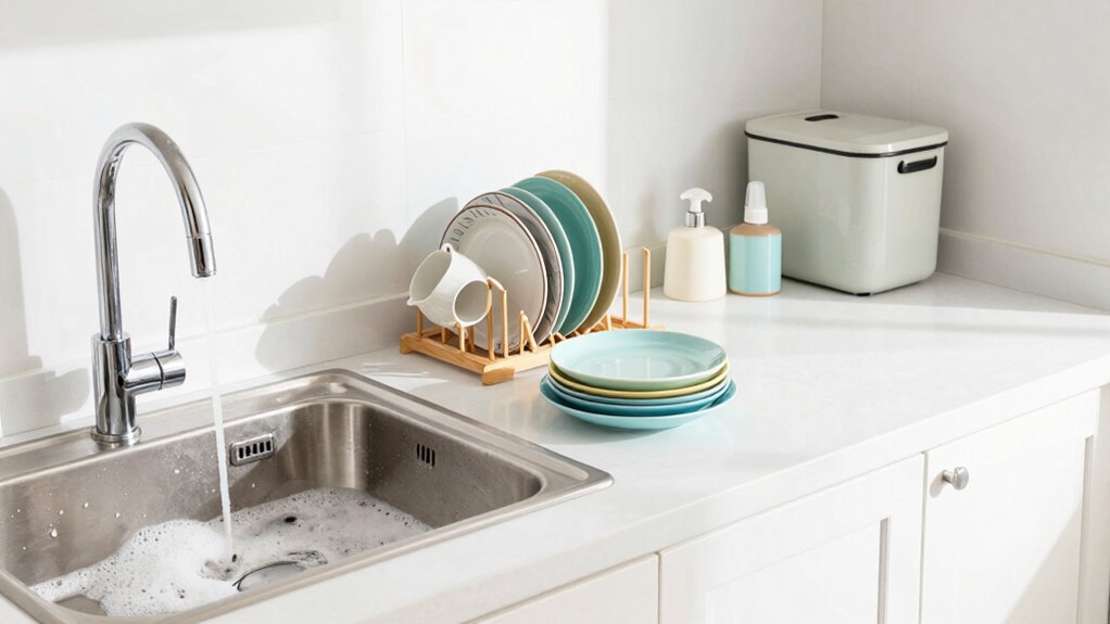 organize workspace for cleaning