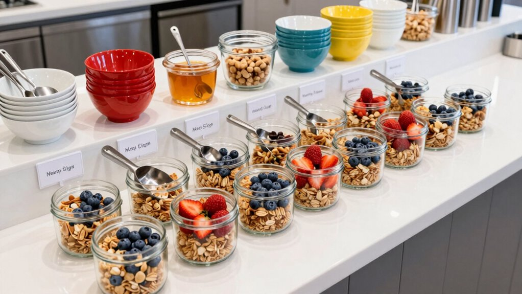 organized accessible yogurt station