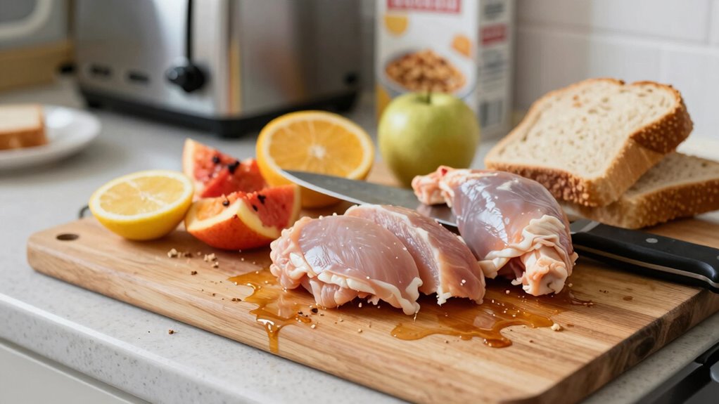 prevent cross contamination during breakfast