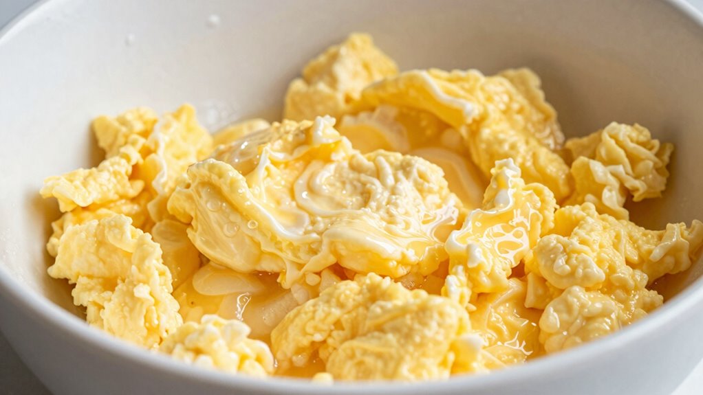 prevent watery scrambled eggs