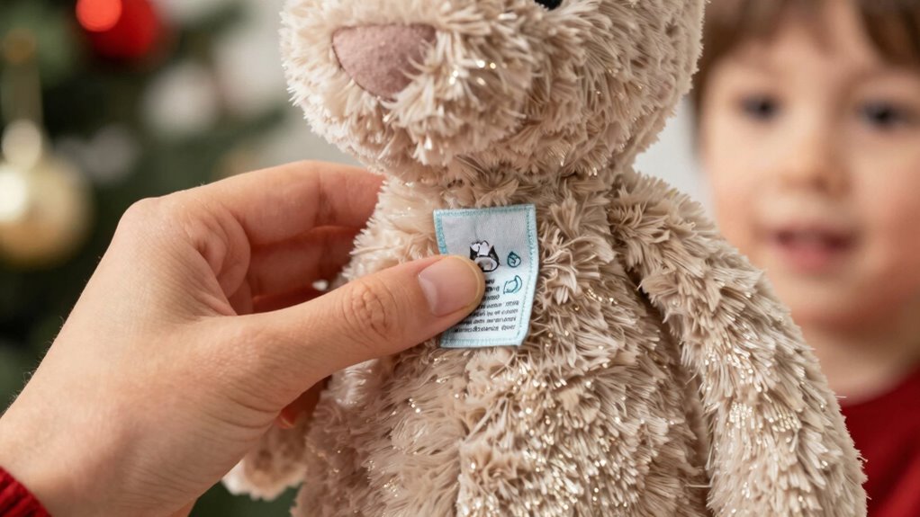 reading jellycat safety labels