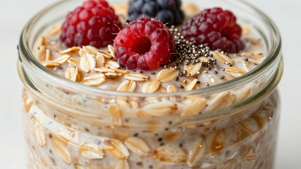 soaked oats become creamy