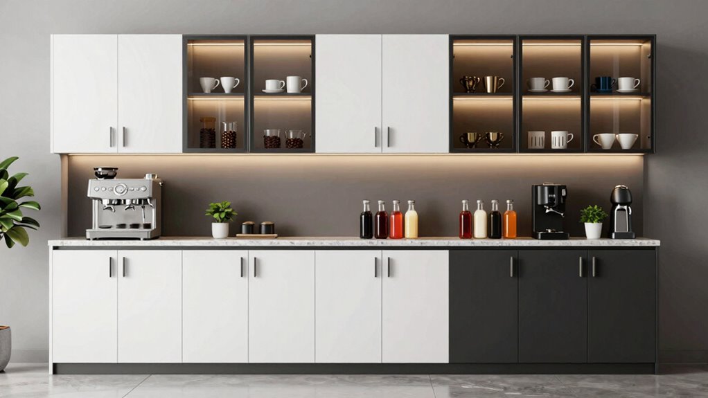 top coffee bar cabinets