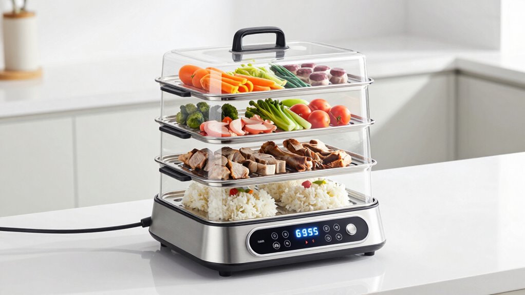 top electric multi tier steamer