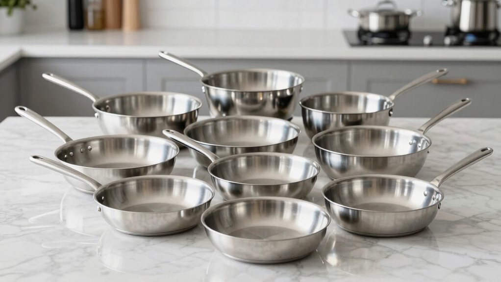 top stainless steel frying pan sets