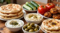 authentic lebanese morning spread