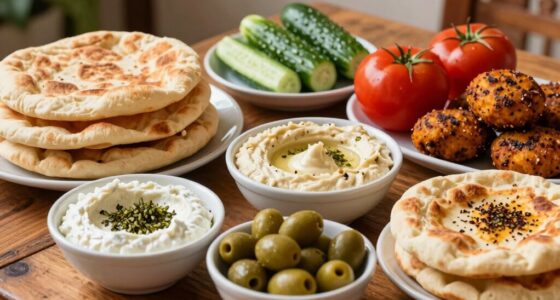 authentic lebanese morning spread