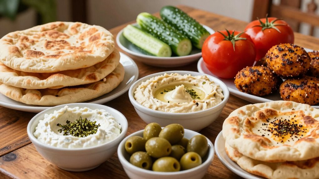authentic lebanese morning spread