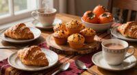 autumn breakfast table decor