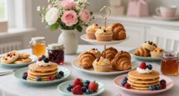 baby shower breakfast setup