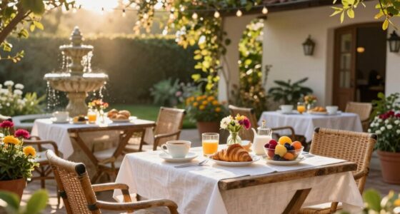 charming outdoor morning dining