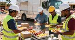 construction crew breakfast catering