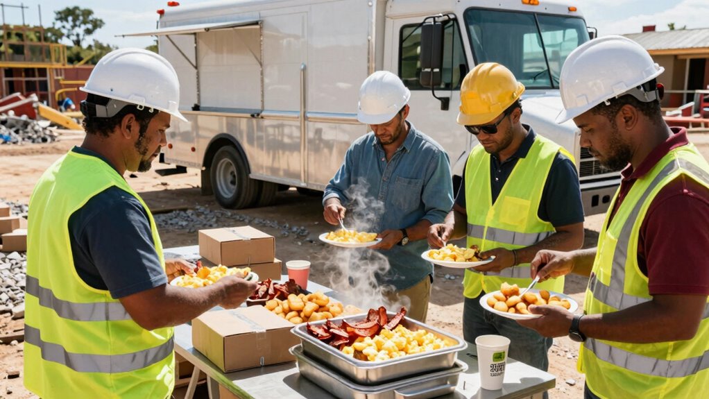 construction crew breakfast catering