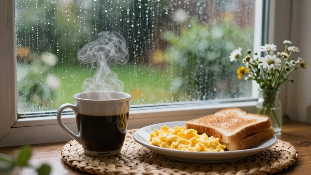 cozy rainy breakfast themes