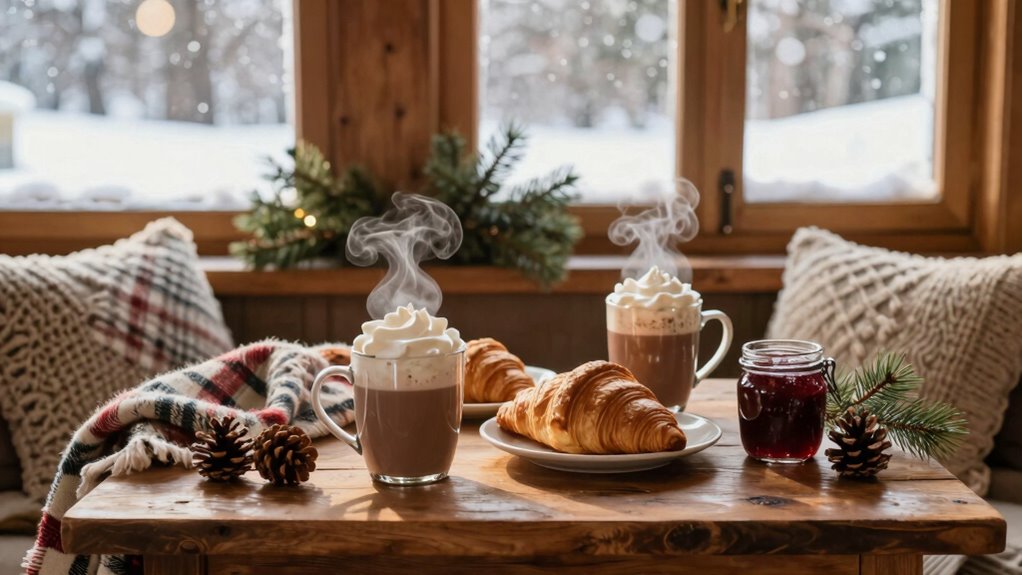 cozy rustic winter breakfast
