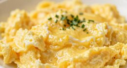 creamy fluffy scrambled eggs