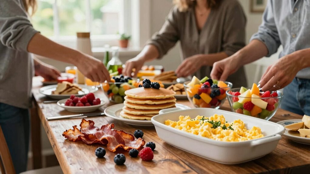 creative themed breakfast presentation