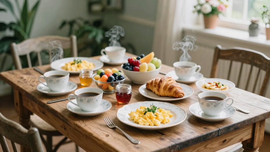 elegant cozy breakfast gathering