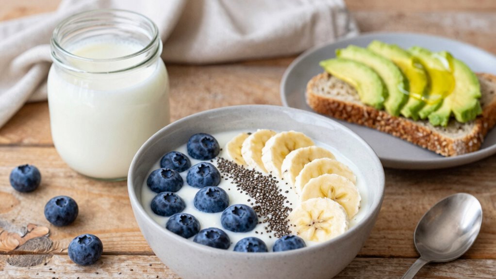 healthy fiber rich morning meal