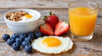 healthy varied morning meal