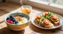 light fresh new year breakfast