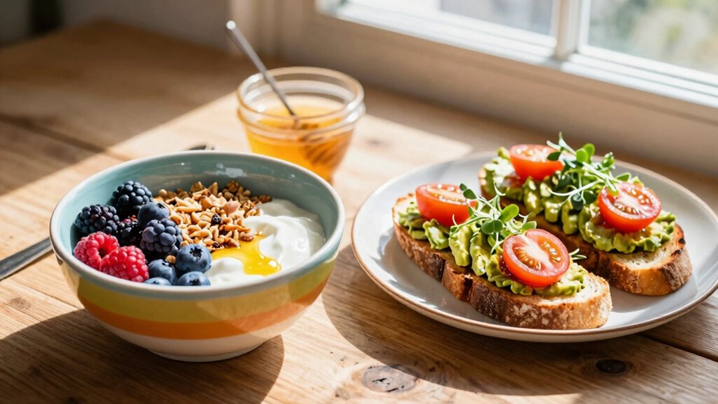 light fresh new year breakfast