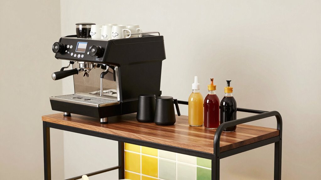 organized stylish coffee station