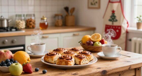 relaxed holiday morning routine