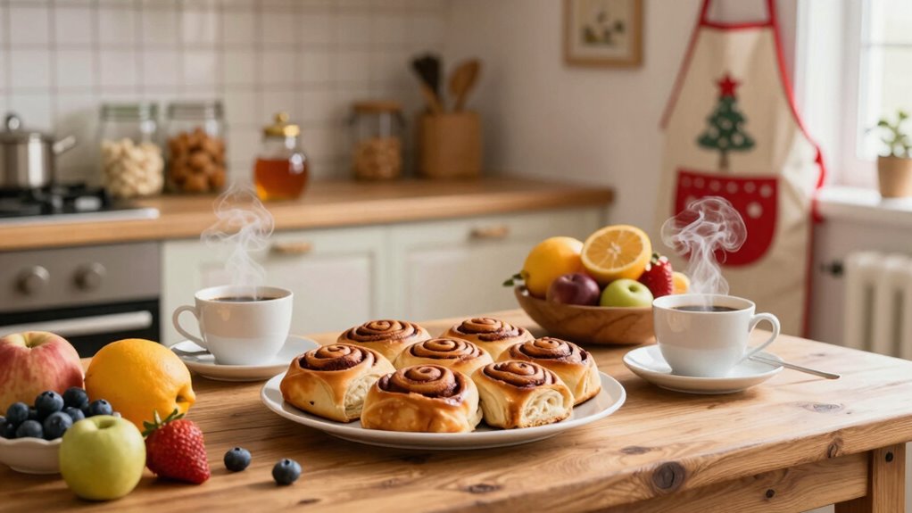 relaxed holiday morning routine