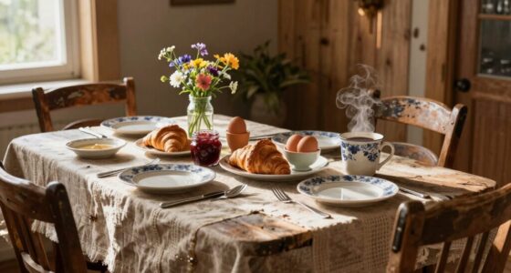 rustic morning farmhouse breakfast